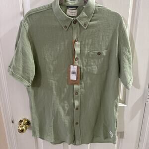 NWT Original Weatherproof Air-Tex Short Sleeve Reseda Green Men’s Shirt Size Med